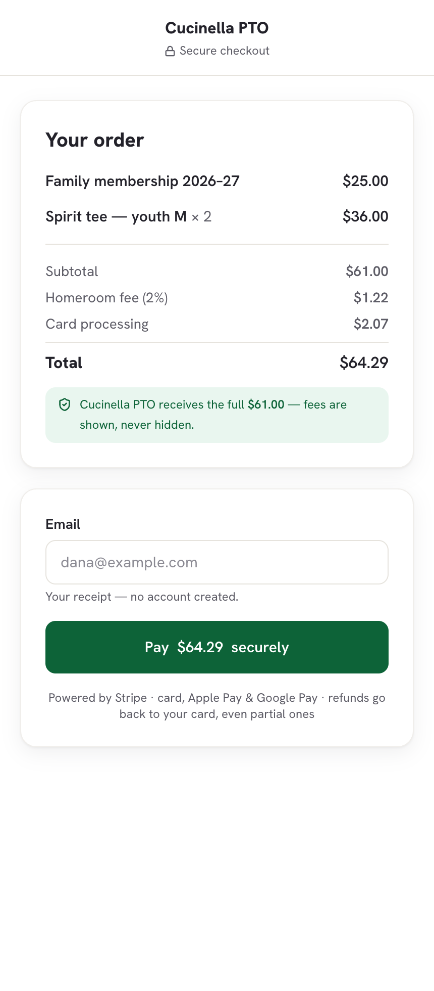 Real payments, honest&nbsp;fees.
